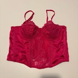 Elegant Pink Lace Corset | SZ L